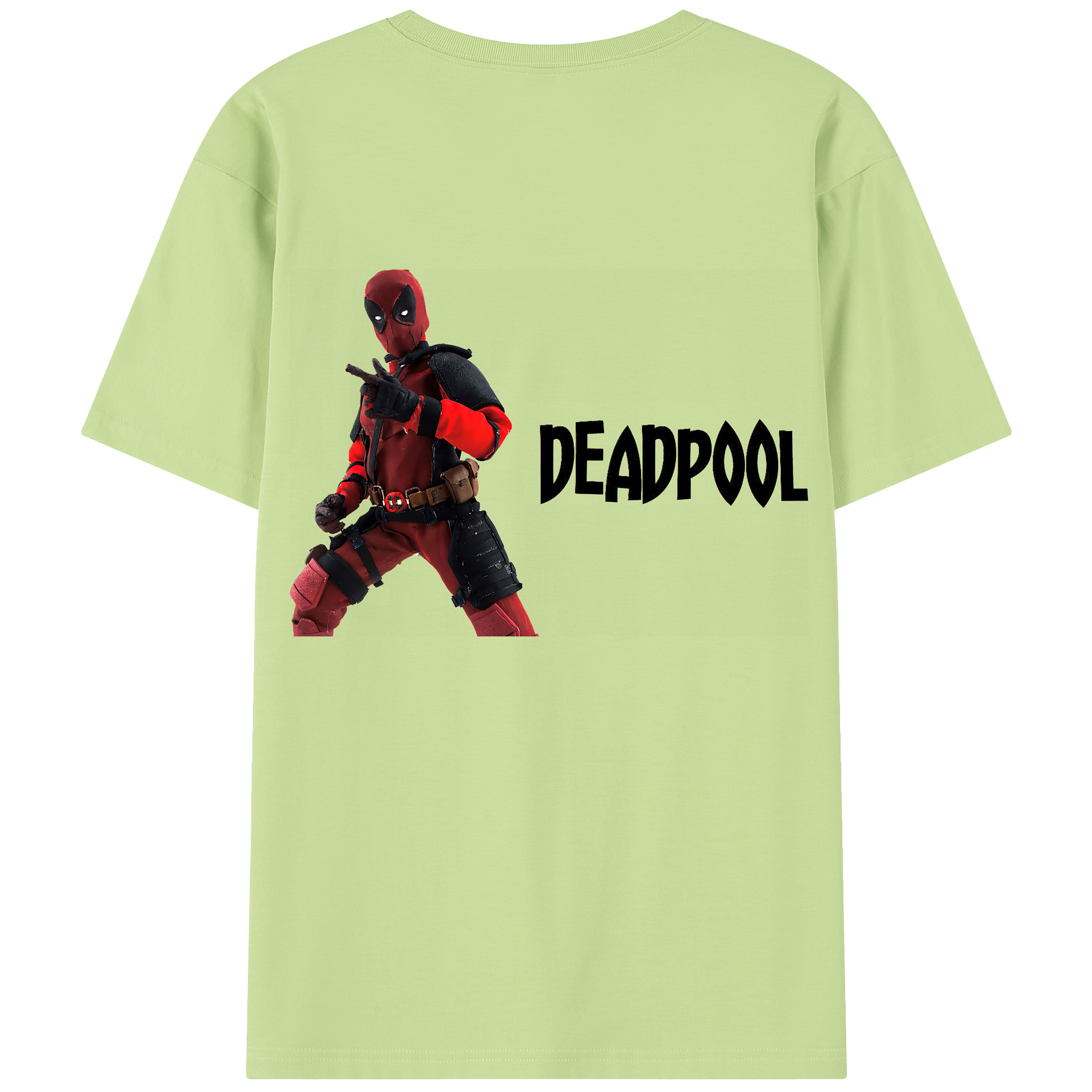 （画像用） Deadpool デッドプール 綿100％半袖Tシャツ（背面プリント）